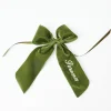 Mrs. Alice Personalisable Forest Green Bow< Napkin Rings & Bows | Mrs. Alice Monogram