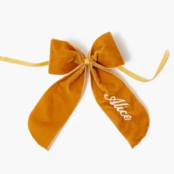 Mrs. Alice Personalisable Mustard Bow< Napkin Rings & Bows | Mrs. Alice Monogram