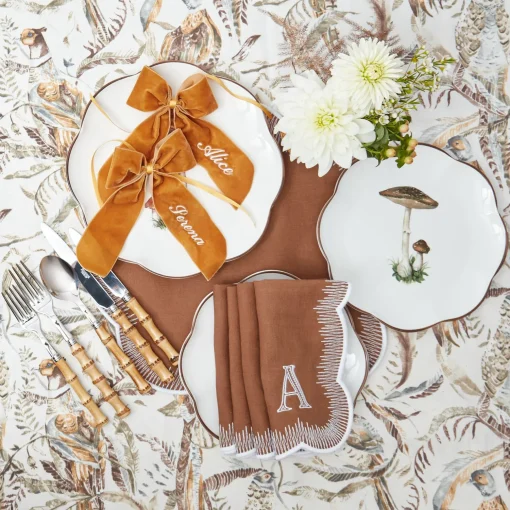 Mrs. Alice Personalisable Mustard Bow< Napkin Rings & Bows | Mrs. Alice Monogram