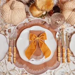 Mrs. Alice Personalisable Mustard Bow< Napkin Rings & Bows | Mrs. Alice Monogram