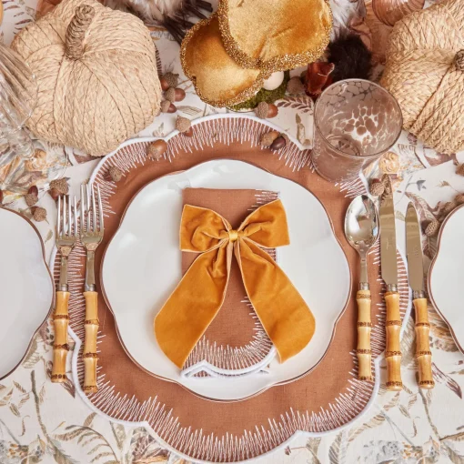 Mrs. Alice Personalisable Mustard Bow< Napkin Rings & Bows | Mrs. Alice Monogram