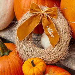 Mrs. Alice Personalisable Mustard Bow< Napkin Rings & Bows | Mrs. Alice Monogram