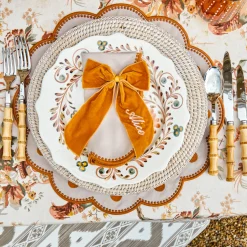 Mrs. Alice Personalisable Mustard Bow< Napkin Rings & Bows | Mrs. Alice Monogram