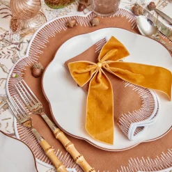 Mrs. Alice Personalisable Mustard Bow< Napkin Rings & Bows | Mrs. Alice Monogram