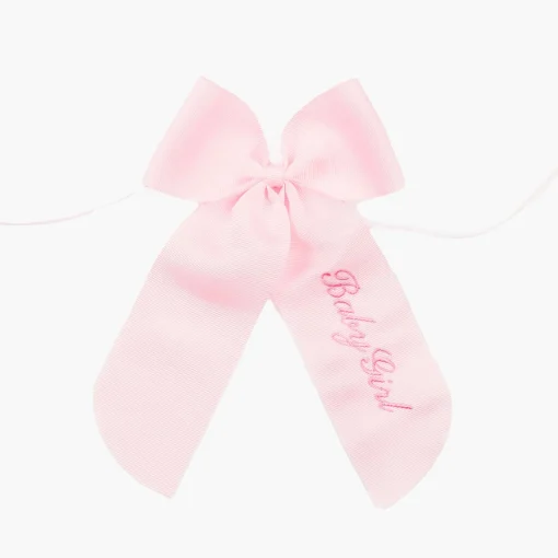 Mrs. Alice Personalisable Pink Grosgrain Bow< Napkin Rings & Bows | Mrs. Alice Monogram