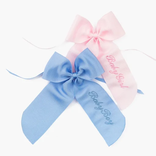 Mrs. Alice Personalisable Pink Grosgrain Bow< Napkin Rings & Bows | Mrs. Alice Monogram