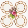 Mrs. Alice Petal Bamboo Ceramic Dinner Plates (Set of 4)< Summer Crockery | Dinner Plates