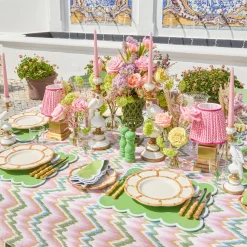 Mrs. Alice Petal Bamboo Ceramic Dinner & Starter Plates (Set of 8)< Summer Crockery | Crockery Sets