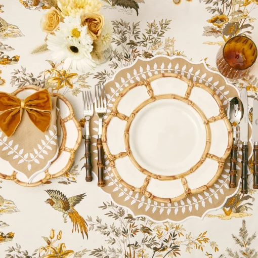 Mrs. Alice Petal Bamboo Ceramic Dinner Plate< Summer Crockery | Dinner Plates