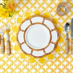 Mrs. Alice Petal Bamboo Ceramic Dinner Plate< Summer Crockery | Dinner Plates