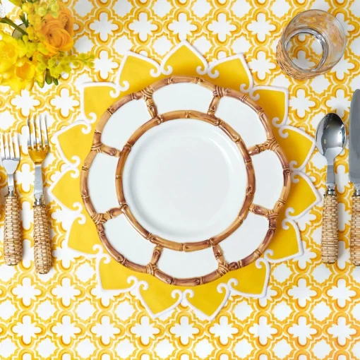 Mrs. Alice Petal Bamboo Ceramic Dinner Plate< Summer Crockery | Dinner Plates