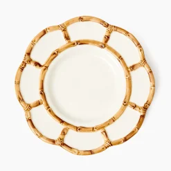 Mrs. Alice Petal Bamboo Ceramic Dinner Plates (Set of 4)< Summer Crockery | Dinner Plates