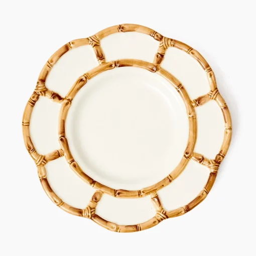 Mrs. Alice Petal Bamboo Ceramic Dinner Plates (Set of 4)< Summer Crockery | Dinner Plates