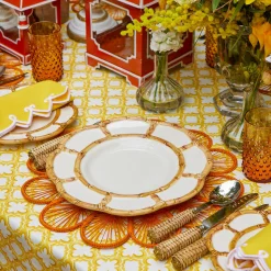 Mrs. Alice Petal Bamboo Ceramic Dinner Plate< Summer Crockery | Dinner Plates