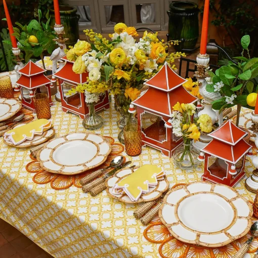 Mrs. Alice Petal Bamboo Ceramic Dinner Plate< Summer Crockery | Dinner Plates