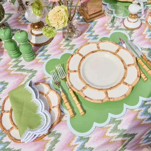 Mrs. Alice Petal Bamboo Ceramic Dinner Plates (Set of 4)< Summer Crockery | Dinner Plates