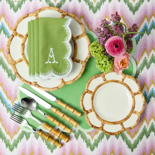 Mrs. Alice Petal Bamboo Ceramic Dinner Plate< Summer Crockery | Dinner Plates