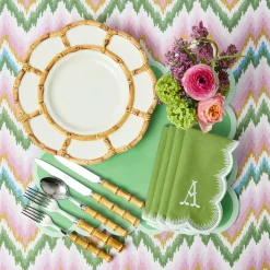 Mrs. Alice Petal Bamboo Ceramic Dinner Plates (Set of 4)< Summer Crockery | Dinner Plates