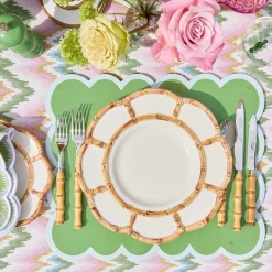 Mrs. Alice Petal Bamboo Ceramic Dinner Plates (Set of 4)< Summer Crockery | Dinner Plates