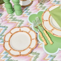 Mrs. Alice Petal Bamboo Ceramic Dinner Plate< Summer Crockery | Dinner Plates