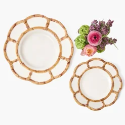 Mrs. Alice Petal Bamboo Ceramic Starter Plate< Summer Crockery | Starter Plates