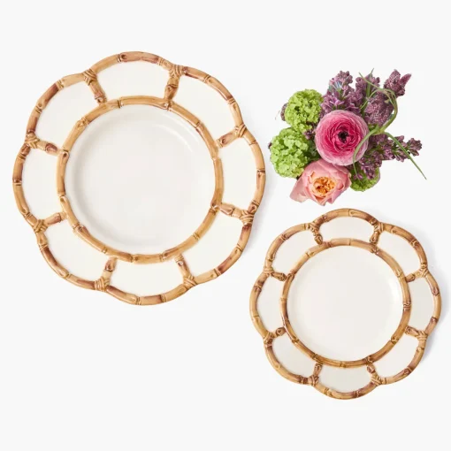 Mrs. Alice Petal Bamboo Ceramic Starter Plate< Summer Crockery | Starter Plates