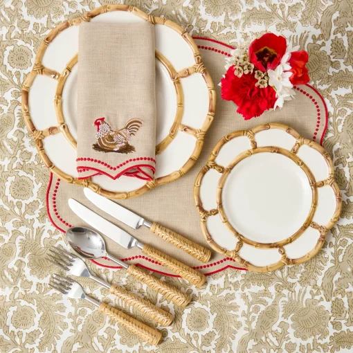 Mrs. Alice Petal Bamboo Ceramic Starter Plate< Summer Crockery | Starter Plates