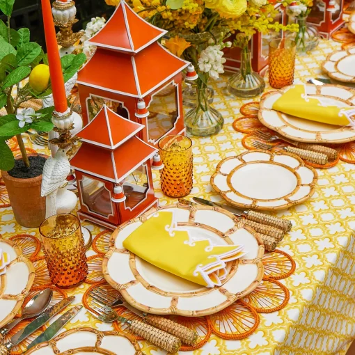 Mrs. Alice Petal Bamboo Ceramic Starter Plate< Summer Crockery | Starter Plates