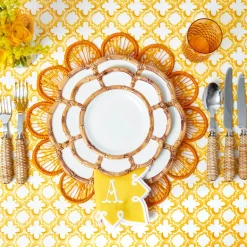 Mrs. Alice Petal Bamboo Ceramic Starter Plate< Summer Crockery | Starter Plates