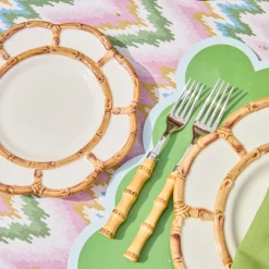 Mrs. Alice Petal Bamboo Ceramic Starter Plate< Summer Crockery | Starter Plates
