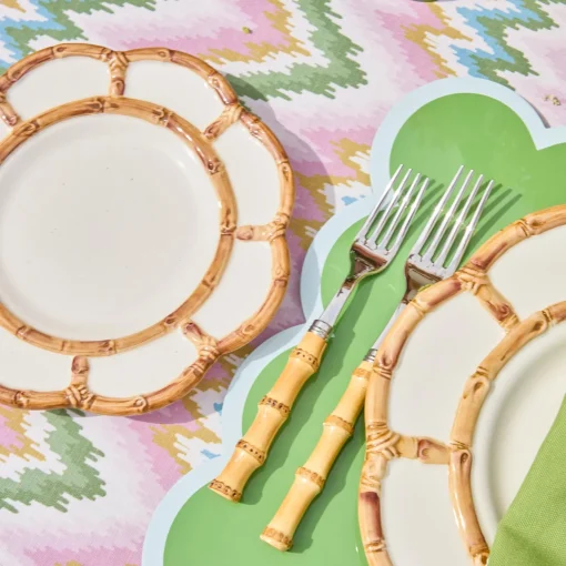 Mrs. Alice Petal Bamboo Ceramic Starter Plate< Summer Crockery | Starter Plates