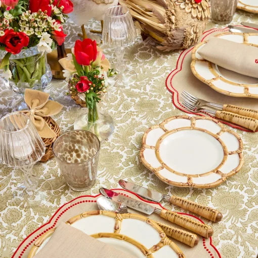 Mrs. Alice Petal Bamboo Ceramic Starter Plate< Summer Crockery | Starter Plates