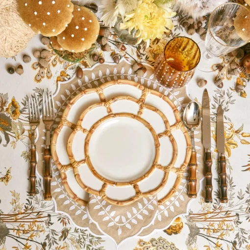 Mrs. Alice Petal Bamboo Starter Plate (Set of 4)< Summer Crockery | Starter Plates