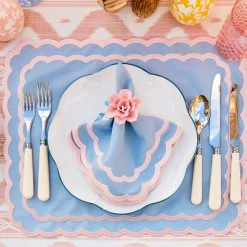 Mrs. Alice Petal Pink Fiore Napkin Rings (Set of 4)< Napkin Rings & Bows | For Her