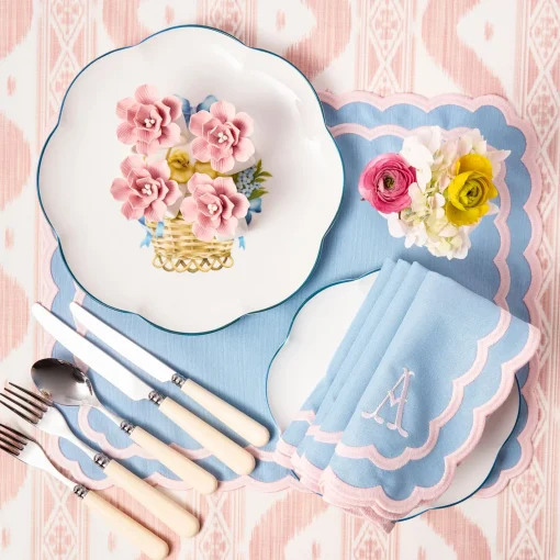 Mrs. Alice Petal Pink Fiore Napkin Rings (Set of 4)< Napkin Rings & Bows | For Her