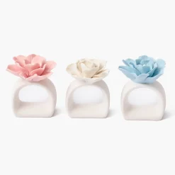 Mrs. Alice Petal Pink Fiore Napkin Rings (Set of 4)< Napkin Rings & Bows | For Her