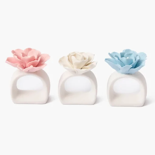 Mrs. Alice Petal Pink Fiore Napkin Rings (Set of 4)< Napkin Rings & Bows | For Her