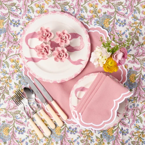 Mrs. Alice Petal Pink Fiore Napkin Rings (Set of 4)< Napkin Rings & Bows | For Her