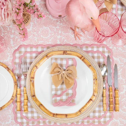Mrs. Alice Petal Pink Pheasant Tablecloth< Tablecloths