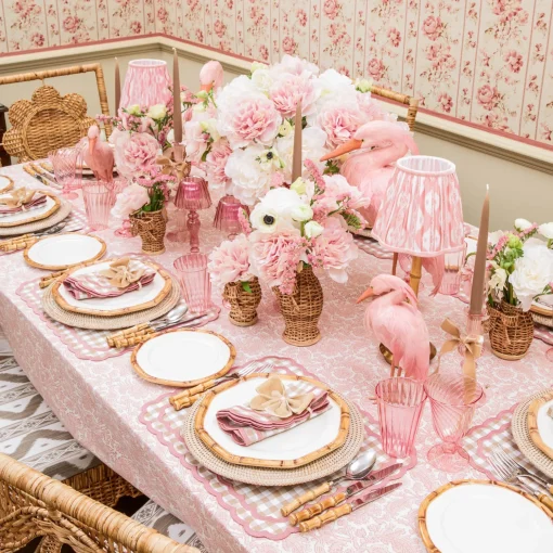 Mrs. Alice Petal Pink Pheasant Tablecloth< Tablecloths