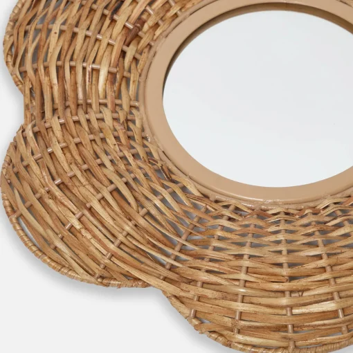Mrs. Alice Petite Rattan Martha Mirror< Mirrors