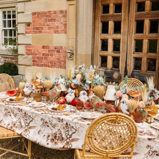 Mrs. Alice Pheasant & Flora Tablecloth< Tablecloths