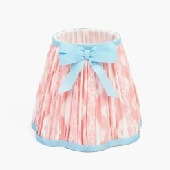 Mrs. Alice Pink & Blue Ikat Bow Lampshade (18cm)< Lampshades