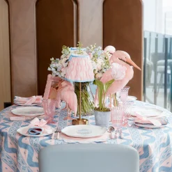 Mrs. Alice Pink & Blue Ikat Tablecloth< Tablecloths