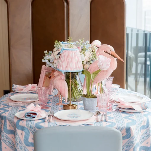 Mrs. Alice Pink & Blue Ikat Tablecloth< Tablecloths