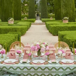 Mrs. Alice Pink & Green Pagoda Dinner Plate< Dinner Plates