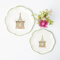 Mrs. Alice Pink & Green Pagoda Starter Plate< Starter Plates