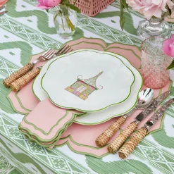 Mrs. Alice Pink & Green Pagoda Starter Plate< Starter Plates