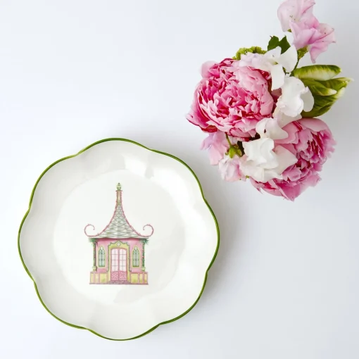 Mrs. Alice Pink & Green Pagoda Starter Plate< Starter Plates