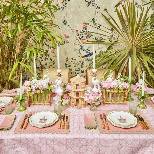Mrs. Alice Pink & Green Pagoda Starter Plate< Starter Plates
